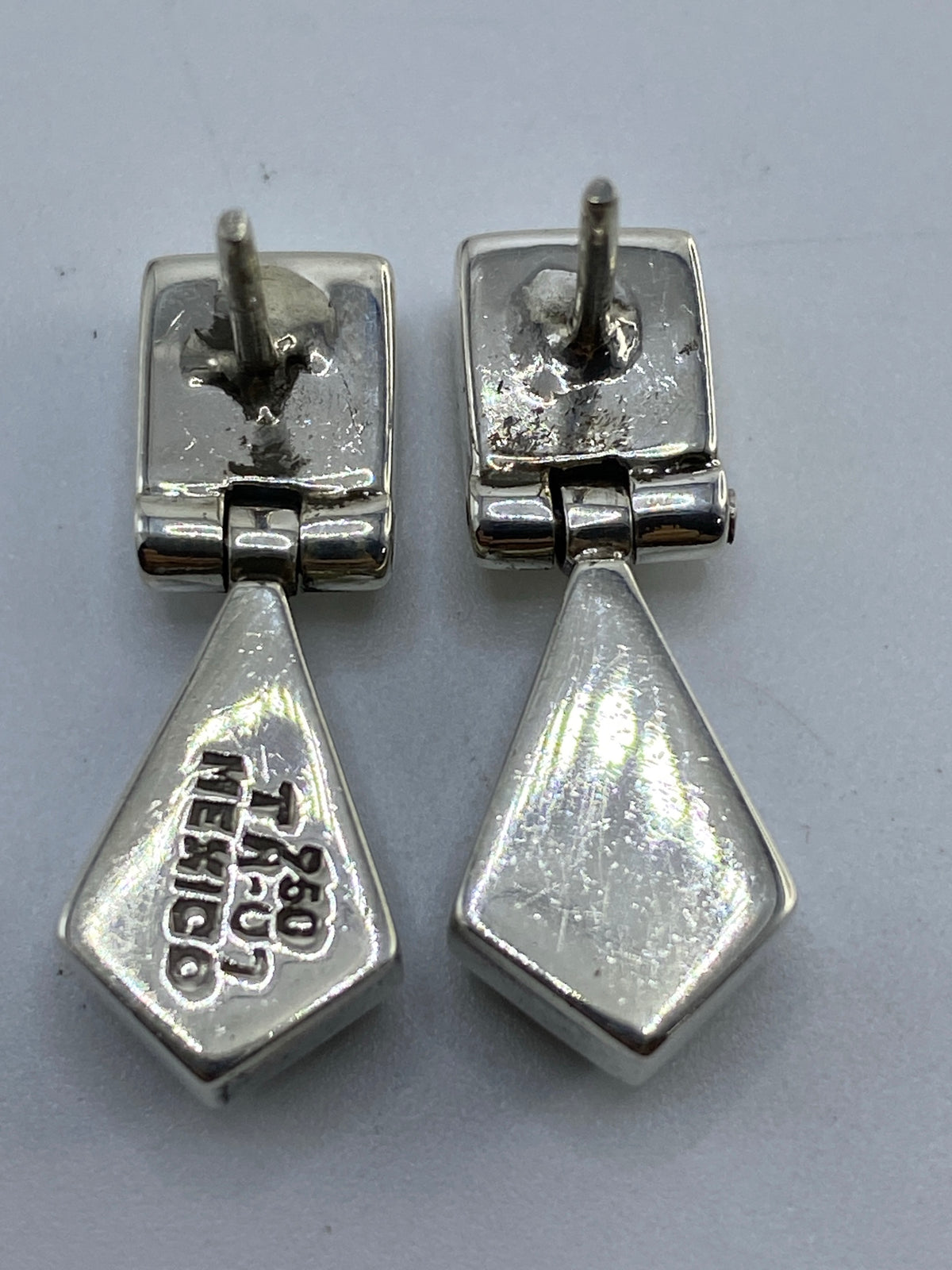 Aretes de Plata con Ópalo de Fuego Multicolor — Taxco 950 — foto 5