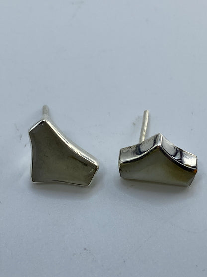 Aretes de Plata Cuarzo Blanco Geométricos — Taxco 925 — foto 5
