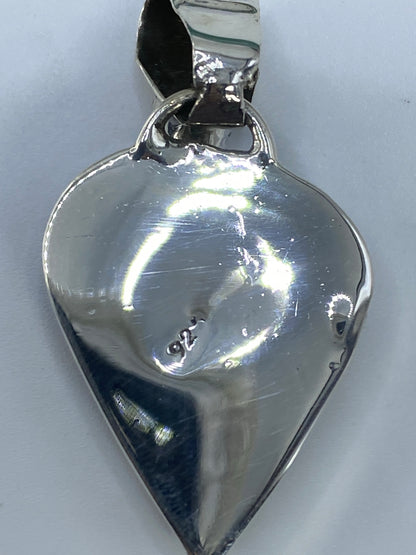 Dije de Plata Corazón con Piedra Negra — Taxco 925 — foto 5