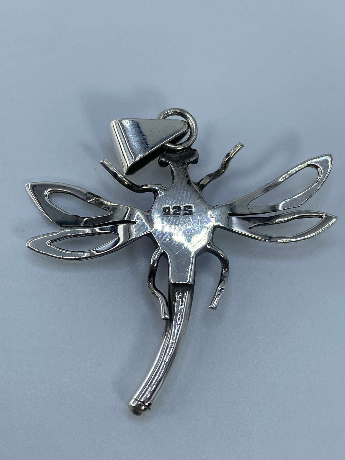 Dije Libélula de Plata con Ojo de Gato Azul — Taxco 925 — foto 5