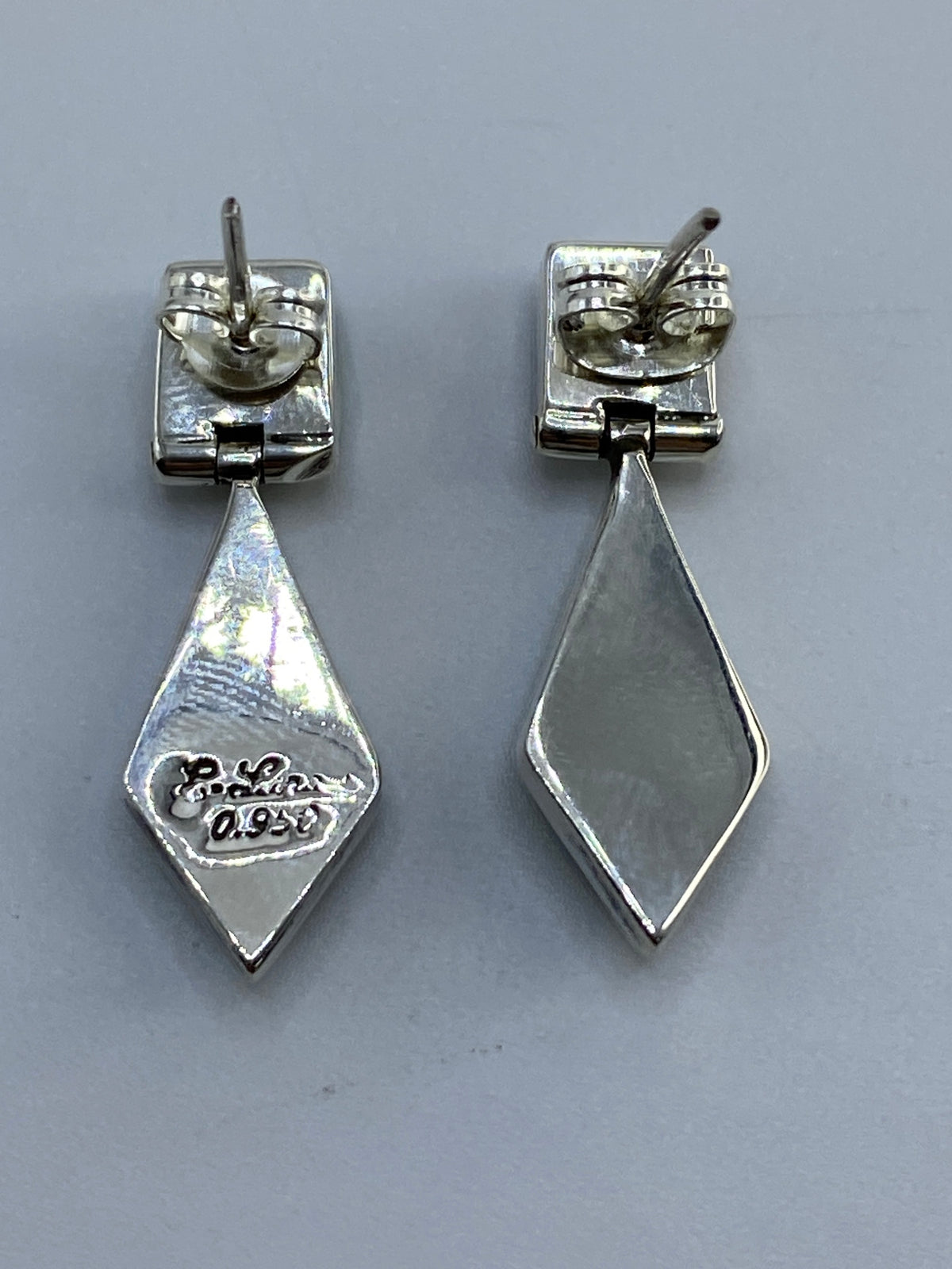Aretes de Plata 950 con Malaquita Verde — Taxco — foto 5