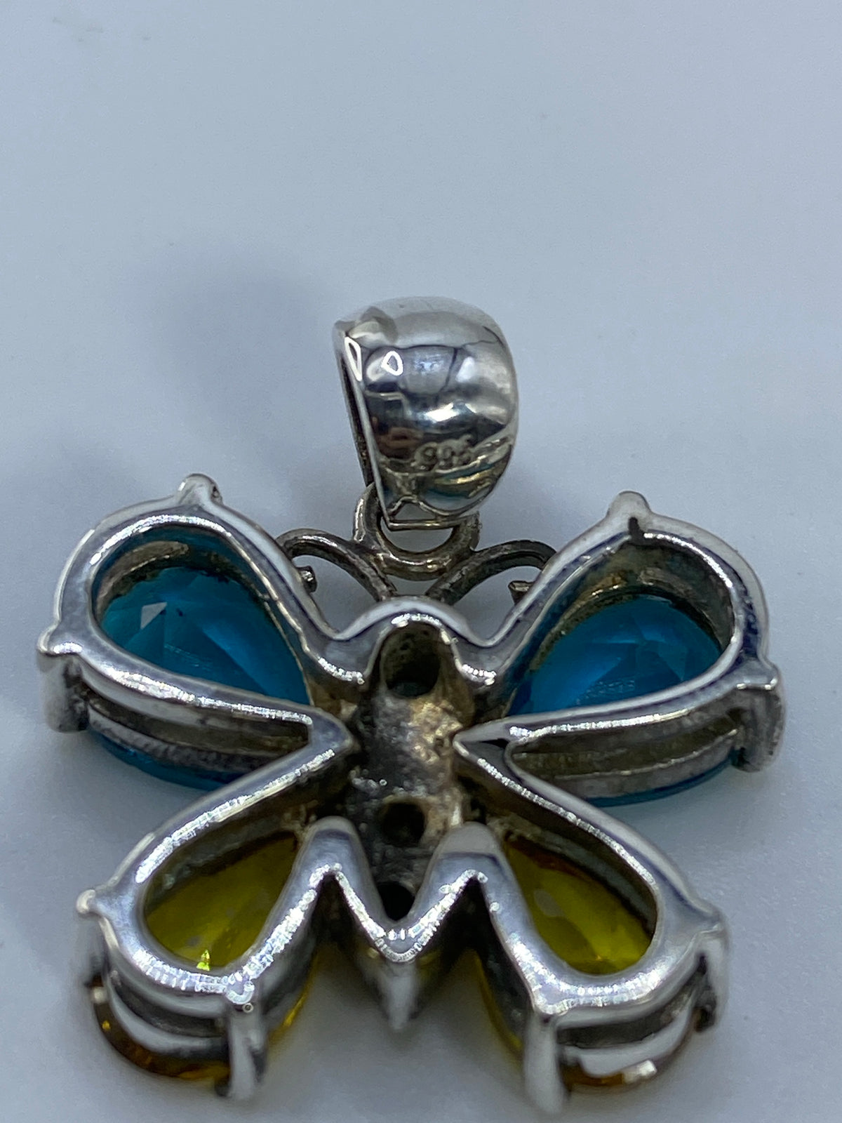 Dije Mariposa de Plata con Circonia Azul Cielo — Taxco 925 — foto 5