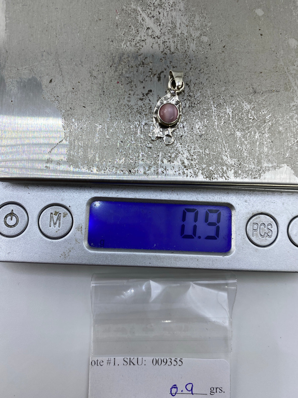 Dije de Plata con Ojo de Gato Rosa — Taxco 925 — foto 6