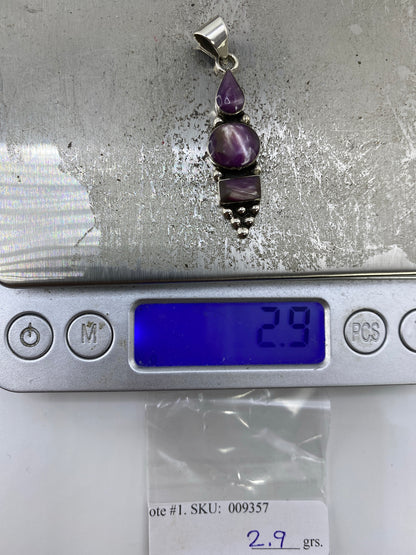 Dije de Plata con Piedra Morada Escalonado — Taxco 925 — foto 6
