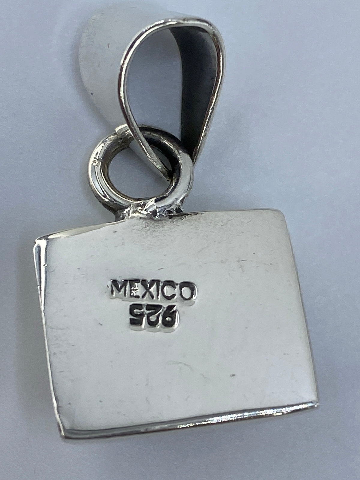 Dije Cuadrado de Plata con Ónix Negro — Taxco 925 — foto 5