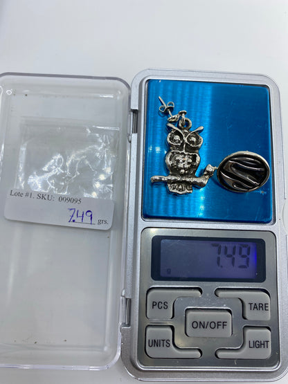 Aretes Búho Cartoneado Plata 925 — Taxco — foto 6