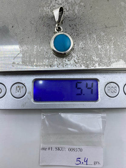 Dije Turquesa Azul Cielo de Plata 925 — Taxco — foto 6