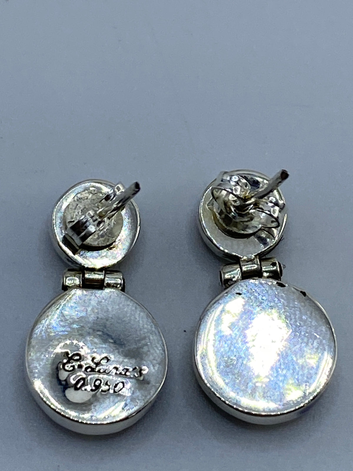 Aretes Plata 950 Esferas Multicolor — Engaste a Mano Taxco — foto 5