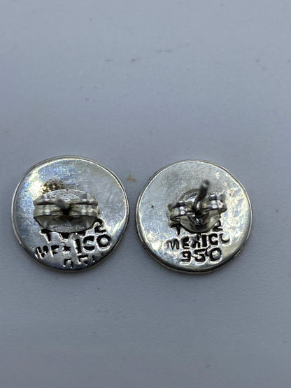 Aretes Plata Cartoneado con Símbolo Prehispánico — Taxco 950 — foto 5