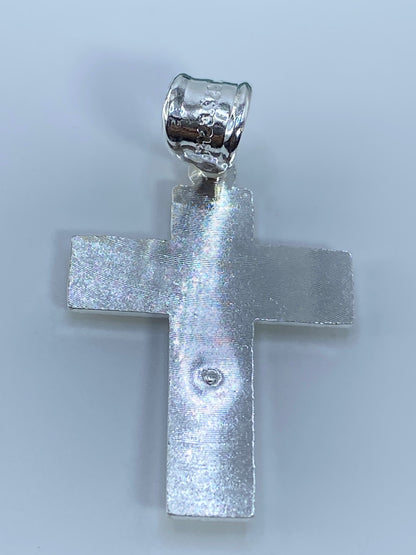 Dije Cruz de Plata Repujada — Taxco 925 — foto 5