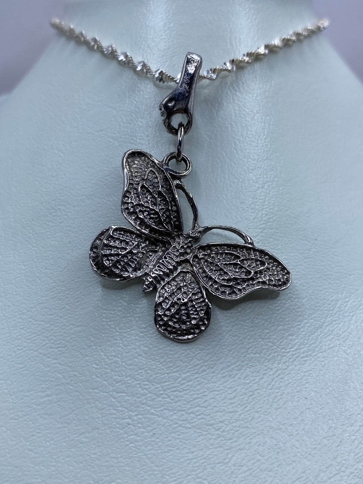 Detalle de la mariposa de plata mostrando la textura de las alas