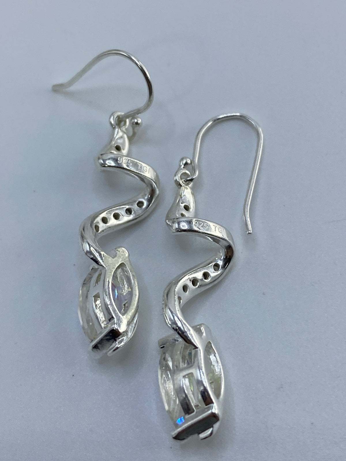 Aretes de Plata Serpentín con Circonia Multicolor — Taxco 925 — foto 5