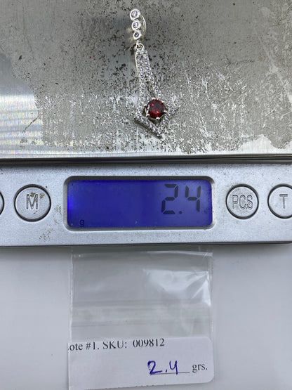 Dije de Plata con Circonia Roja y Micro-Circonia — Taxco 925 — foto 6