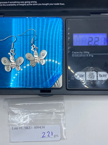 Aretes de Plata Mariposa Repujado — Taxco 925 — foto 6