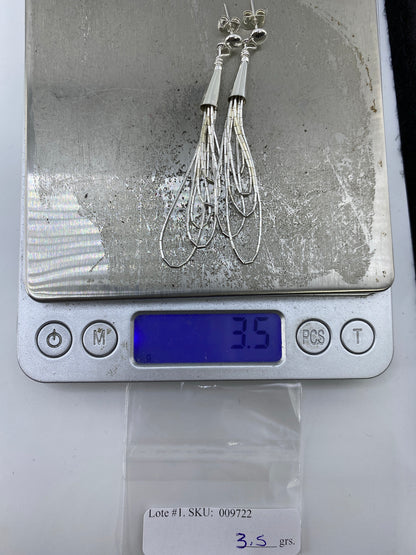Aretes Largos de Plata con Eslabones Encadenados — Taxco 925 — foto 6