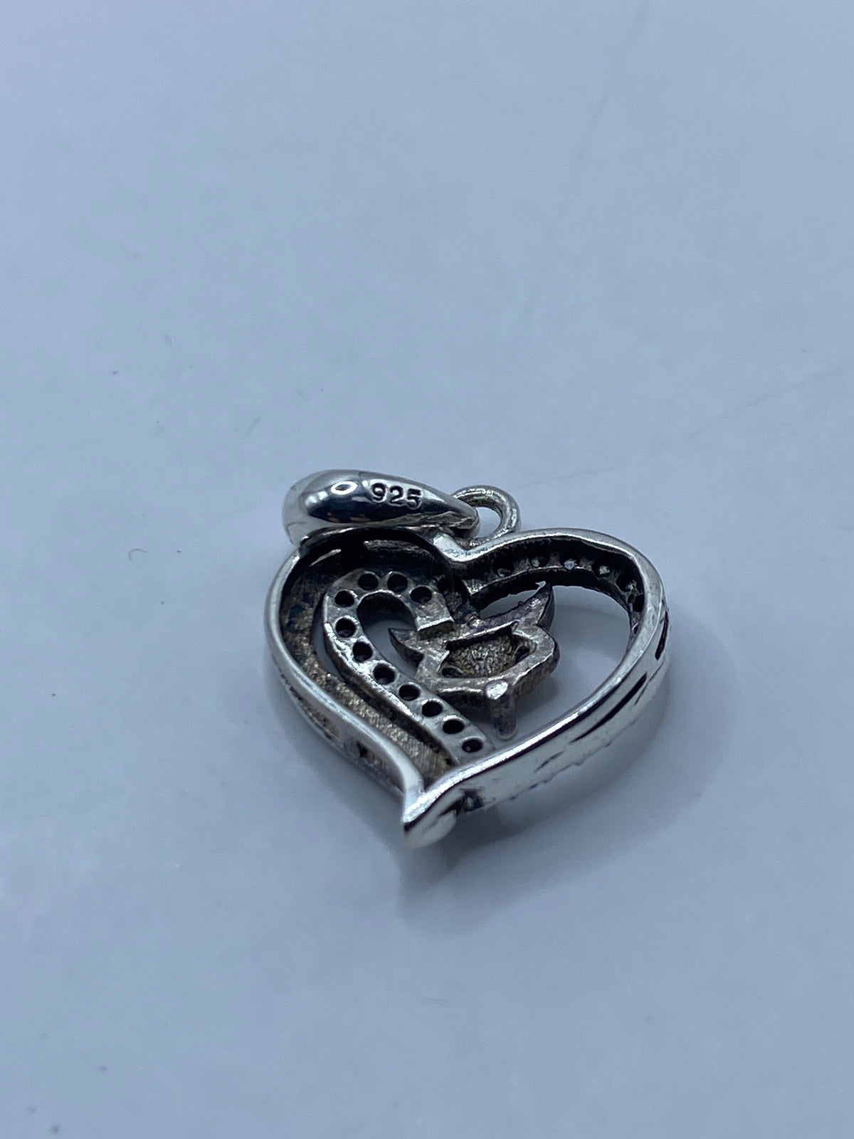 Dije Corazón de Plata con Micro-Circonia — Taxco 925 — foto 5