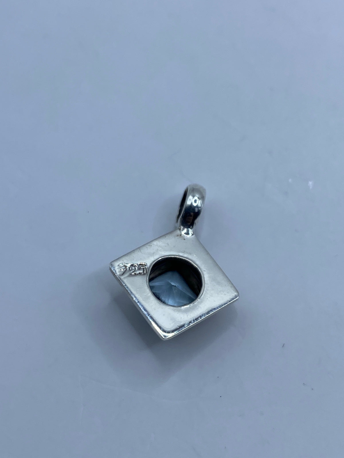 Dije Plata 925 Circonia Azul Cielo — Cuadrado Taxco — foto 5