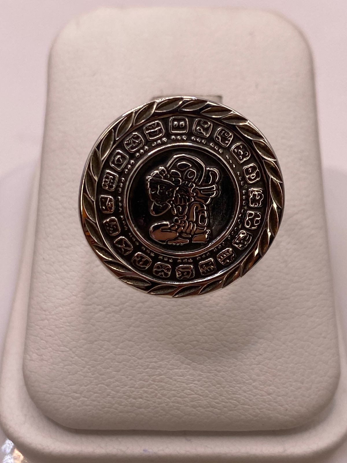 Anillo Ajustable de Plata .925 Calendario Maya
