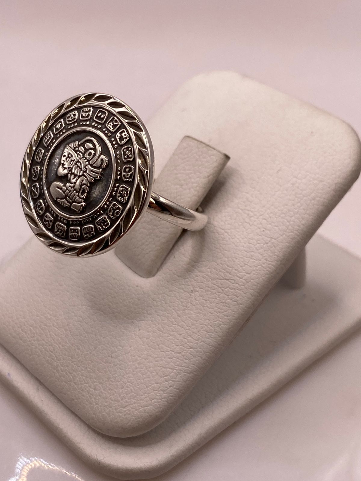 Anillo Ajustable de Plata .925 Calendario Maya