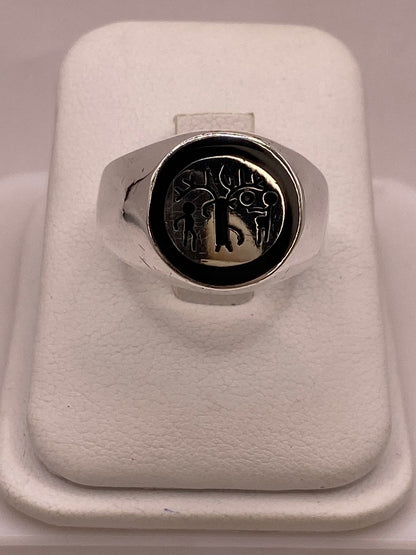 Anillo Árbol de la Vida en Plata .925 con Figuras Humanas, vista lateral