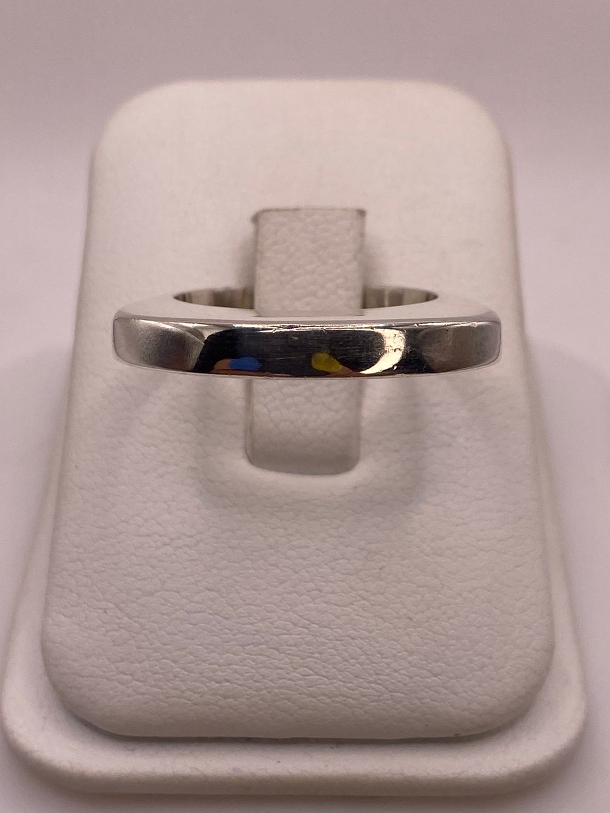Anillo Argolla Lisa Geométrica en Plata .925