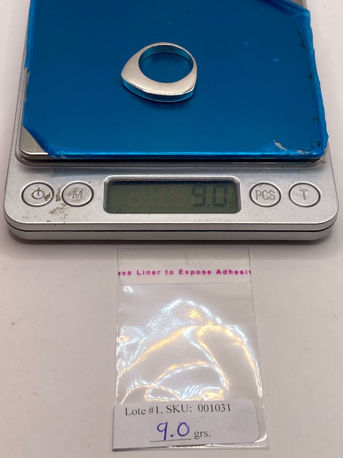 Anillo Argolla Lisa Geométrica en Plata .925
