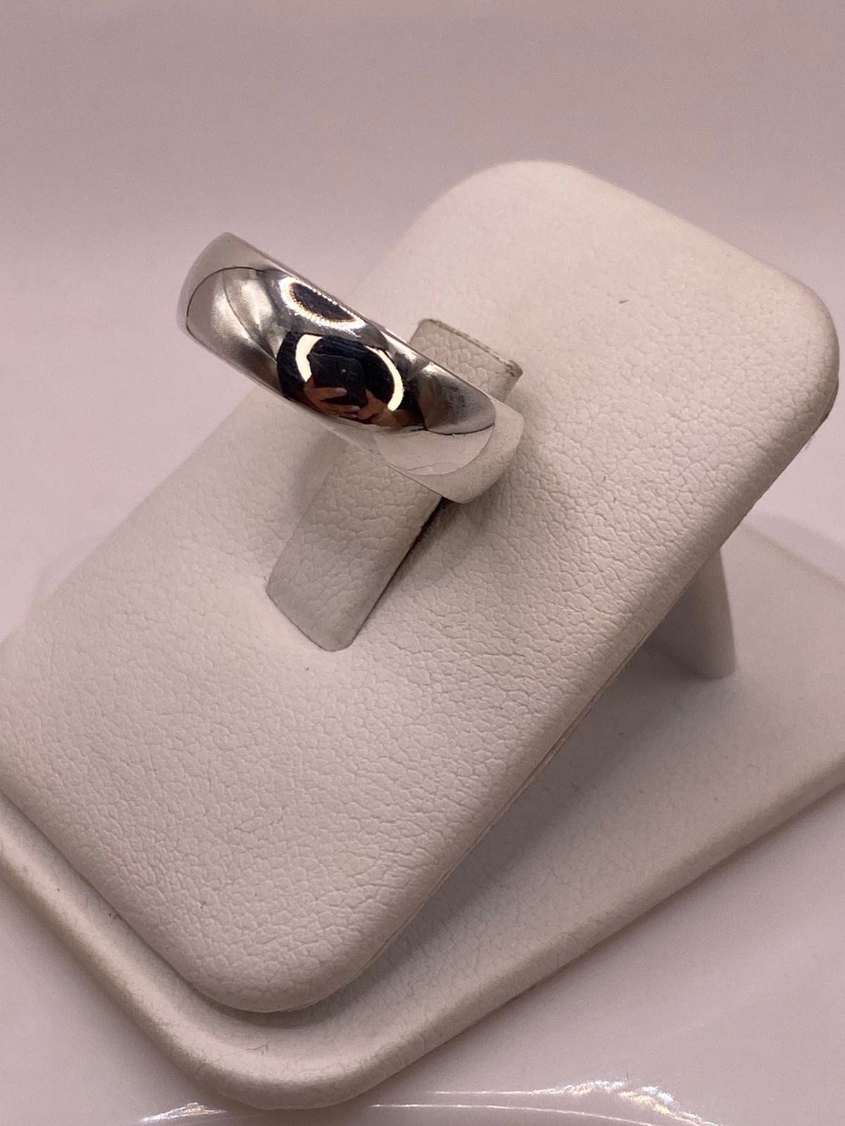 Anillo Argolla Lisa Media Caña en Plata .925