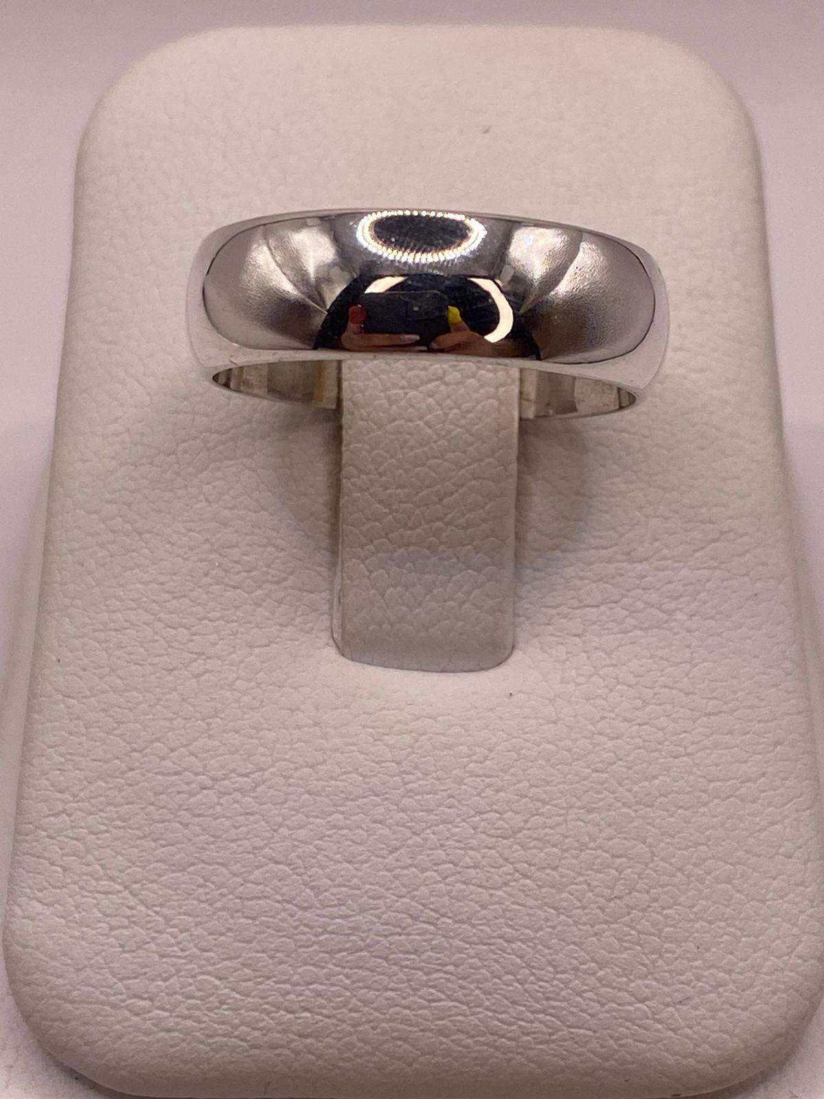 Anillo Argolla Lisa Media Caña en Plata .925