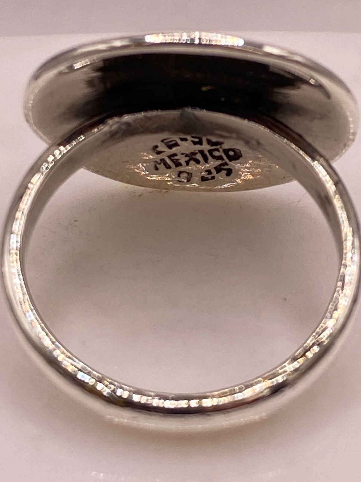 Anillo Artesanal en Plata con Calendario Azteca