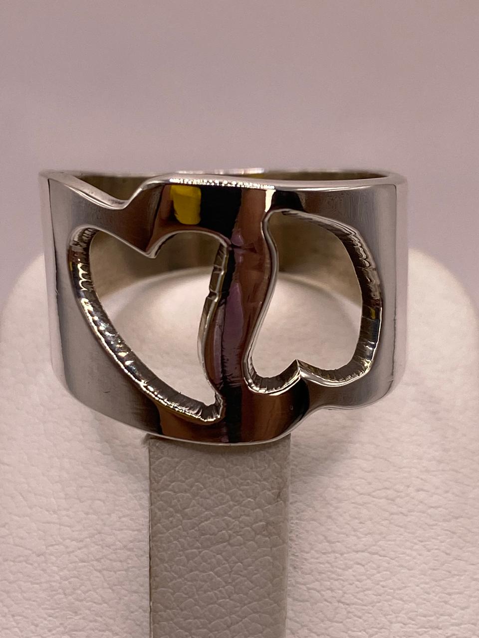 Anillo Artesanal en Plata con Corazón Recortado