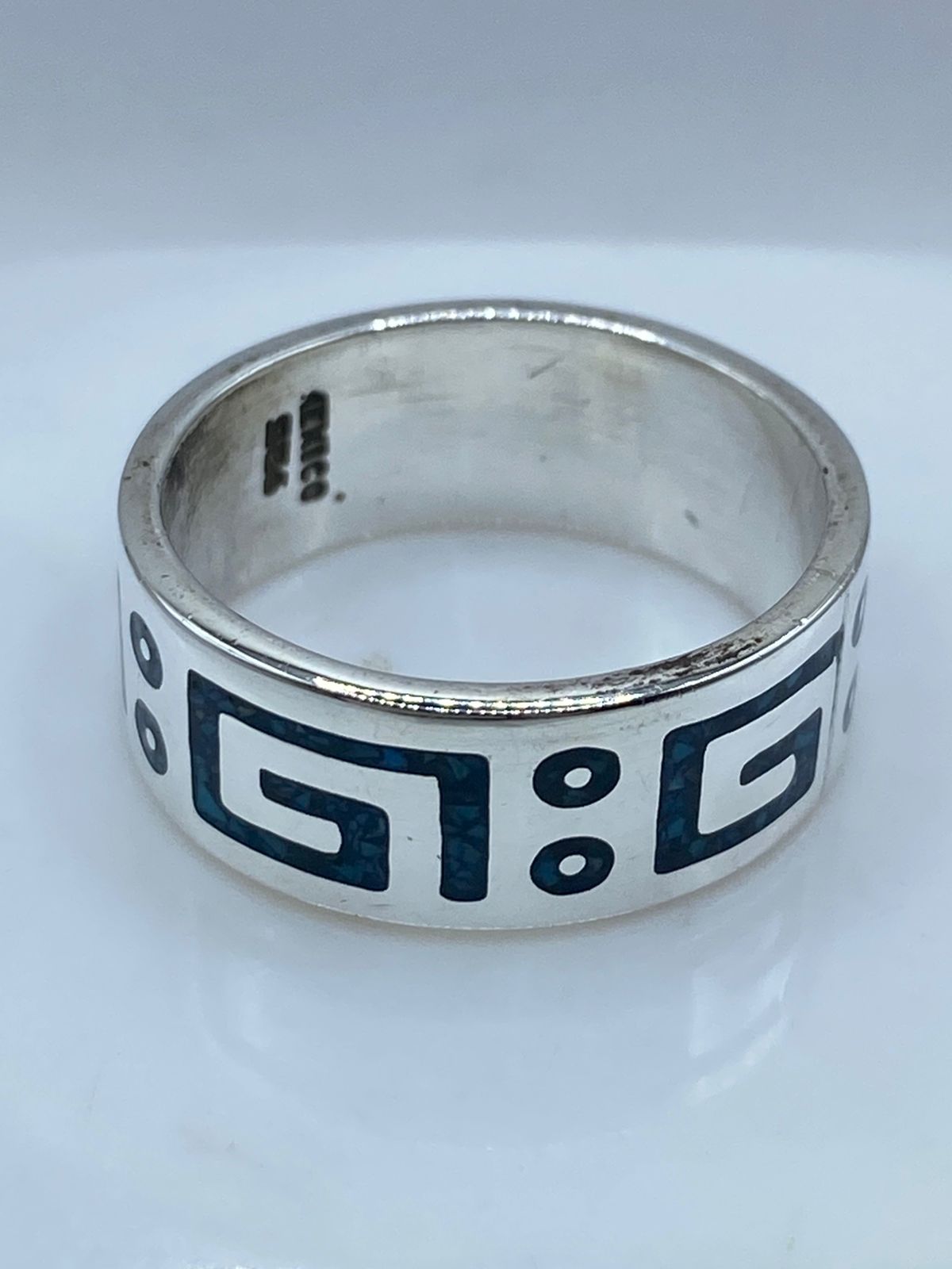 Anillo Artesanal en Plata .925 con Turquesa – Diseño Geométrico