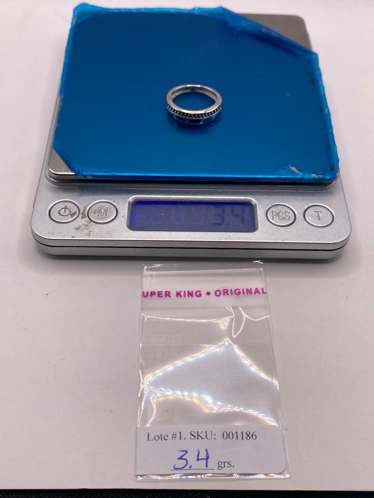 Anillo Artesanal de Plata 950 con Ópalo de Fuego