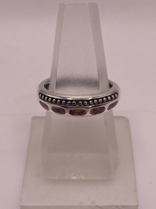 💍🔥 Anillo Artesanal de Plata 950 con Ópalo de Fuego