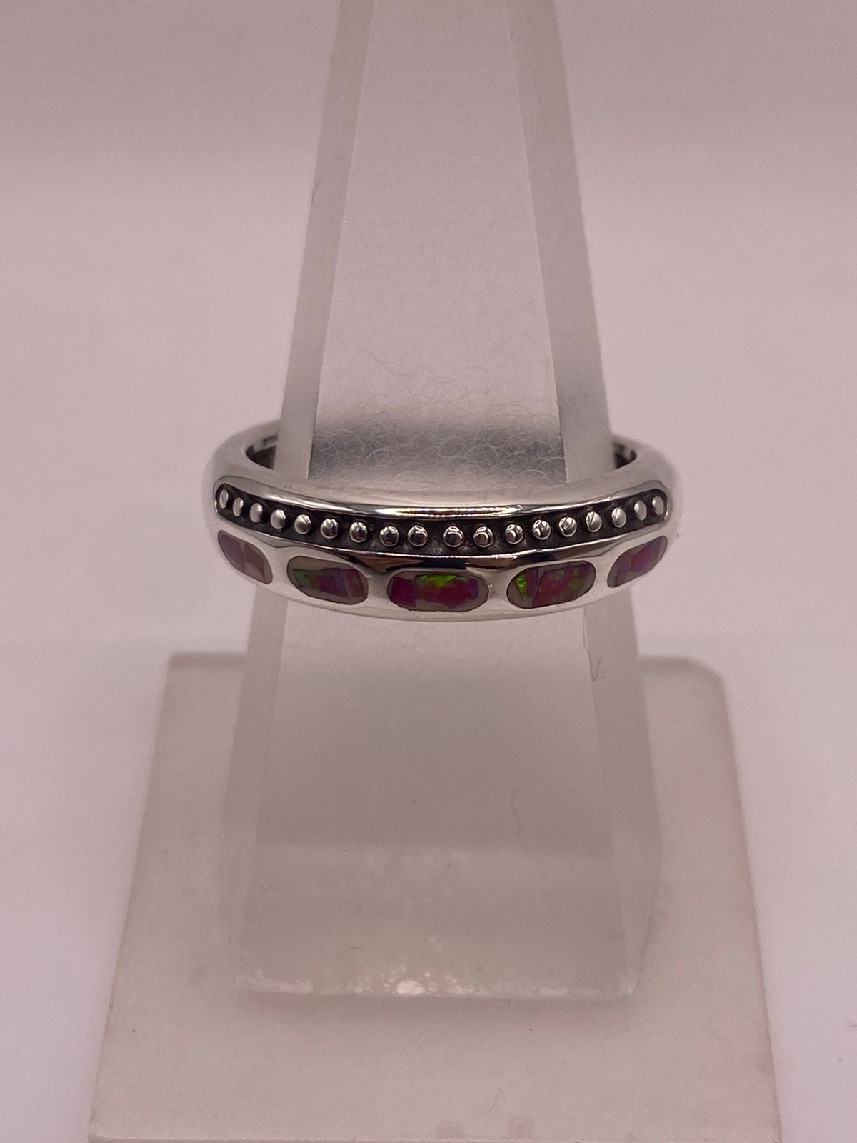 💍🔥 Anillo Artesanal de Plata 950 con Ópalo de Fuego