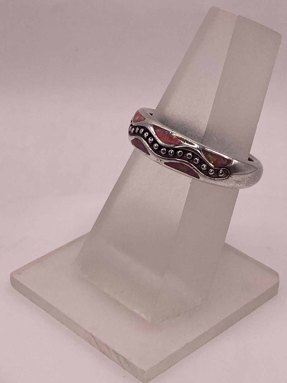 Anillo Artesanal de Plata 950 con Ópalo de Fuego