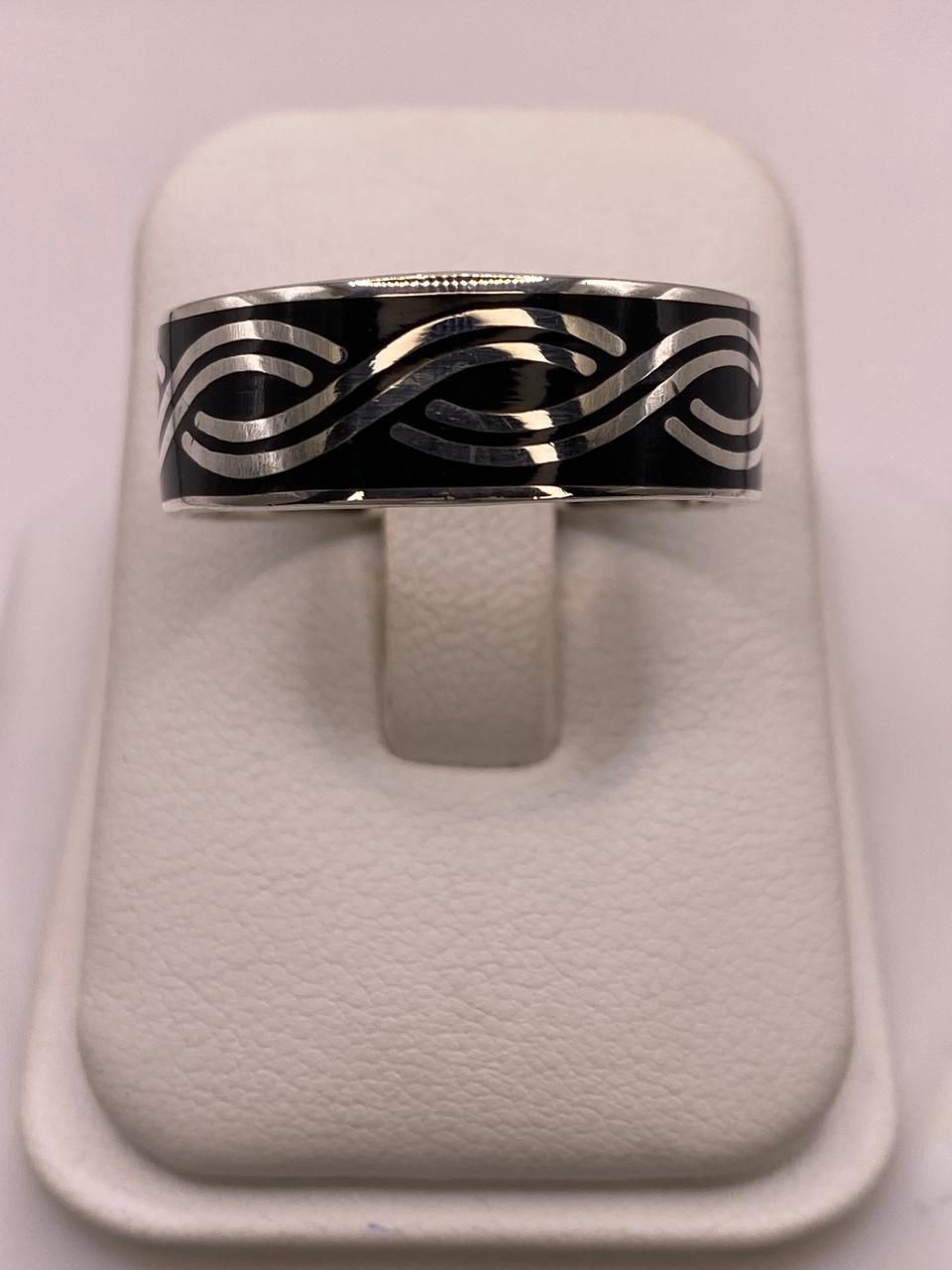 Anillo Banda de Ondas en Plata .925 – Diseño Contemporáneo