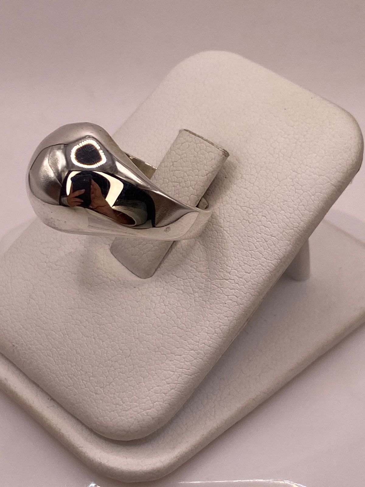 Anillo Bombeado Liso en Plata .925