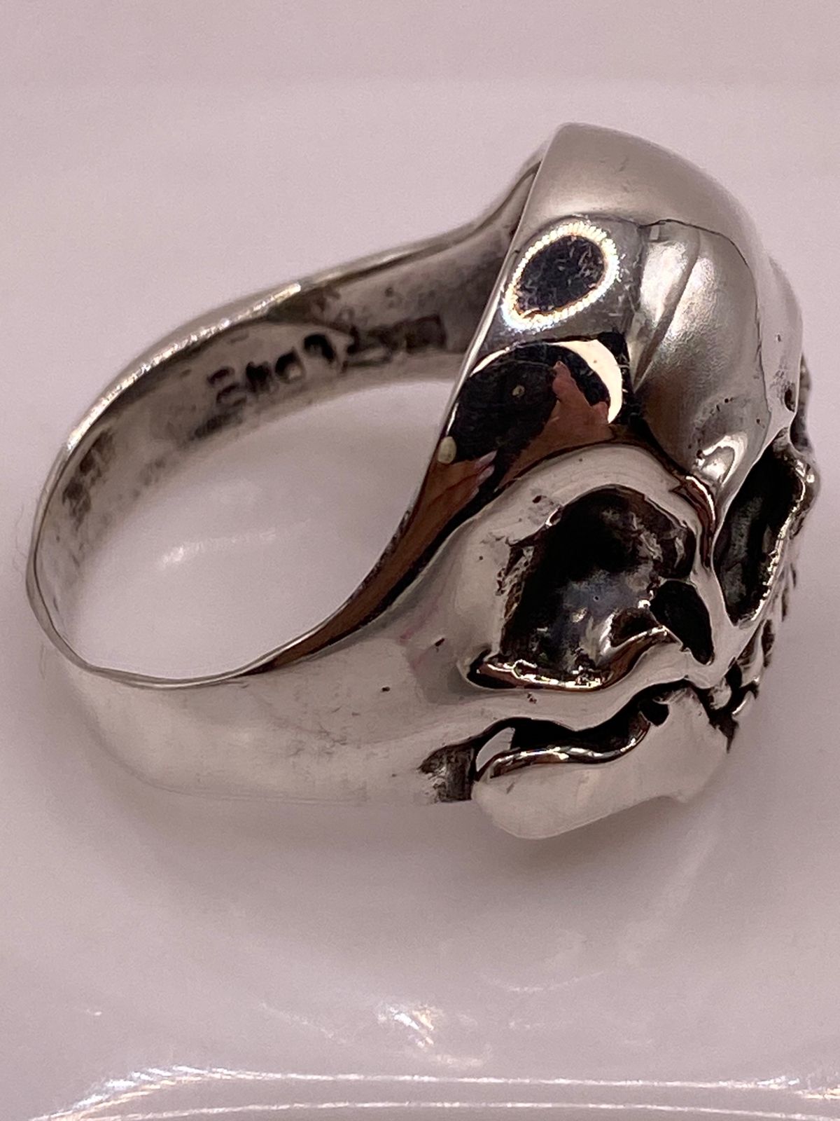 Anillo Calavera de Plata Ley .925