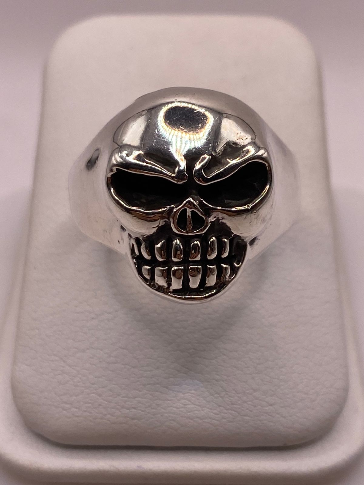 Anillo Calavera de Plata Ley .950