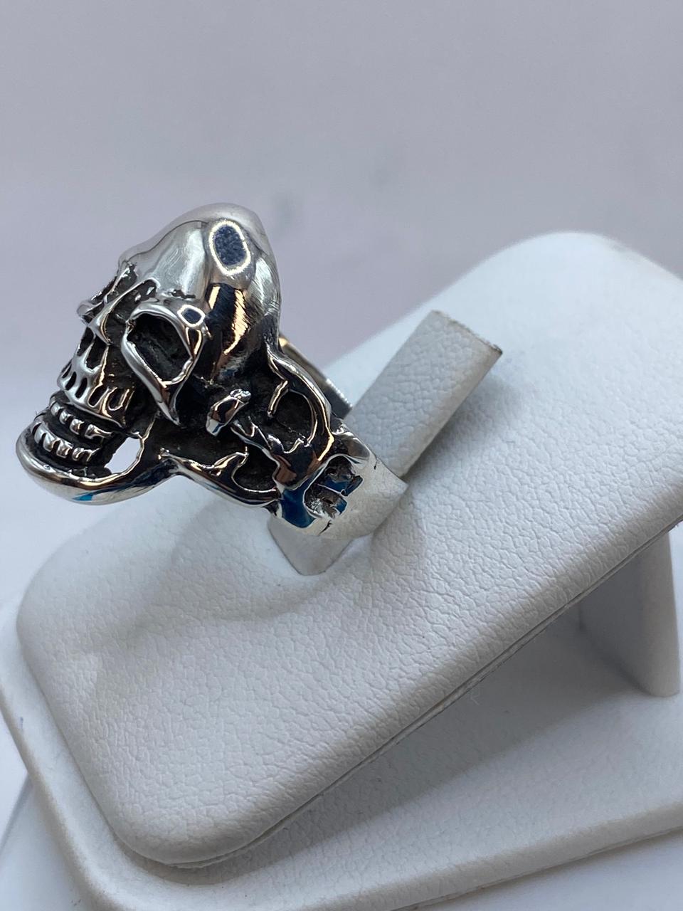 💀🔥 Anillo Calavera en Plata .925 – Diseño Biker Rockero