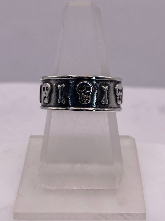 💀 Anillo Calaveras en Plata .925 — vista lateral