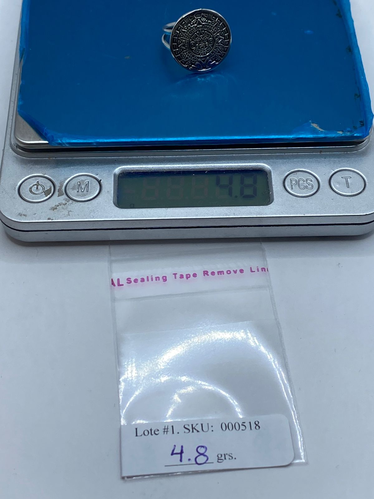 Anillo Calendario Azteca en Plata .925