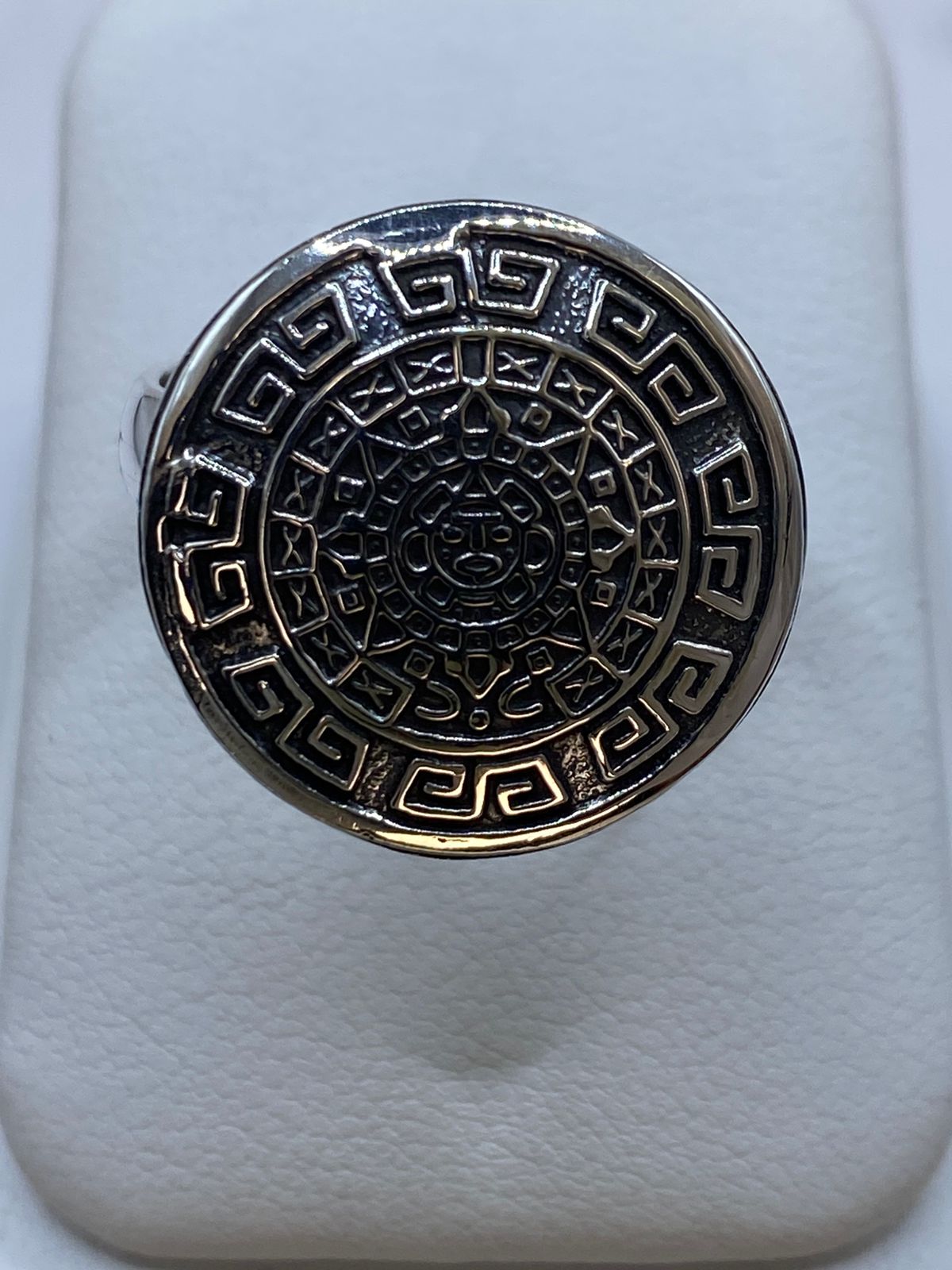 Anillo Calendario Maya en Plata .925