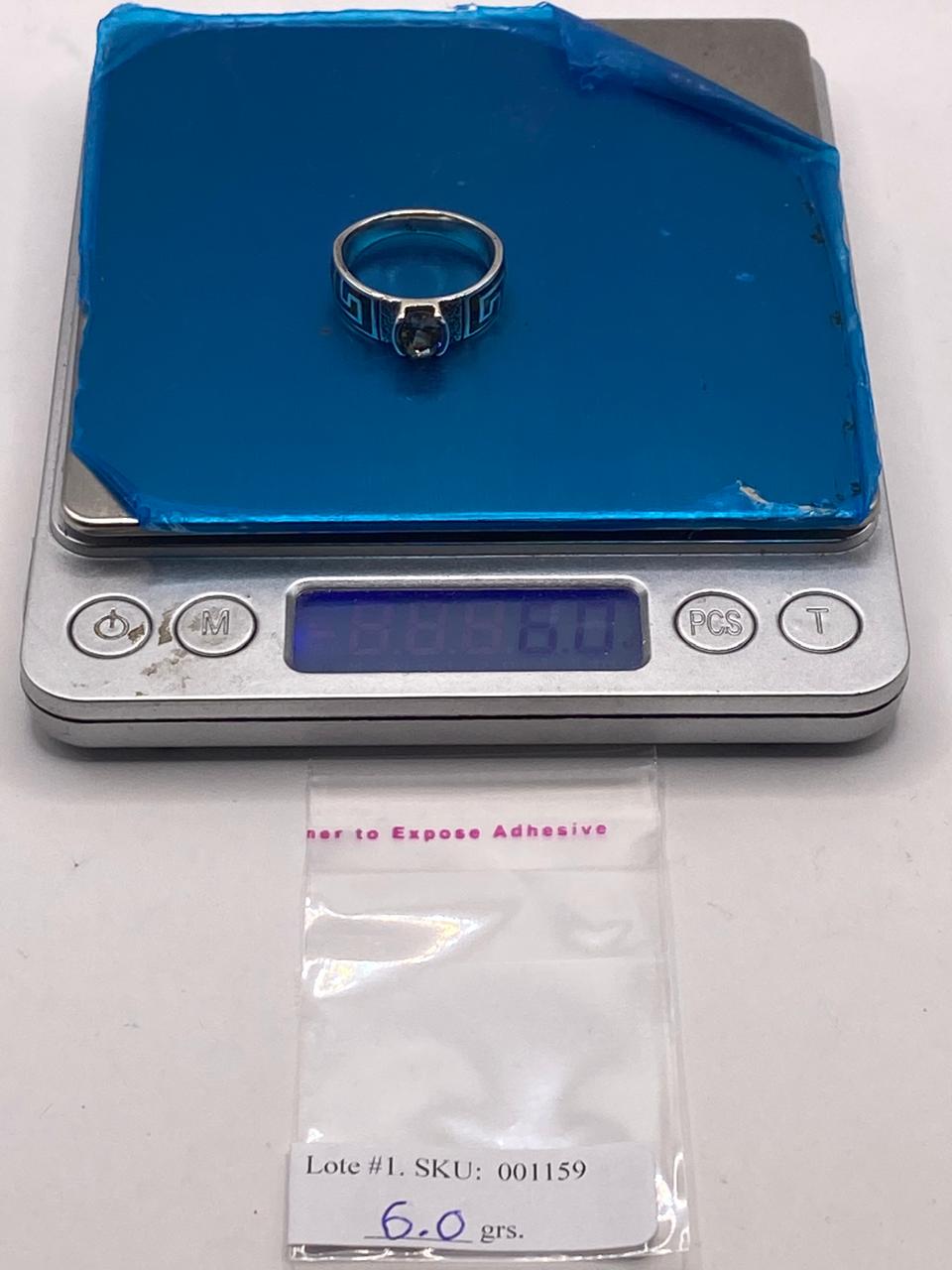 Anillo Contemporáneo Asimétrico con Ópalo de Fuego  y Zirconia en Plata .950
