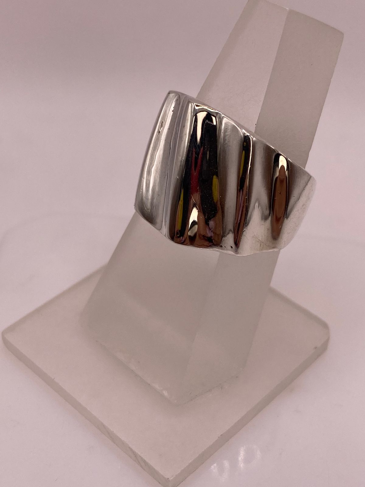 Anillo Contemporáneo Diagonal en Plata .925