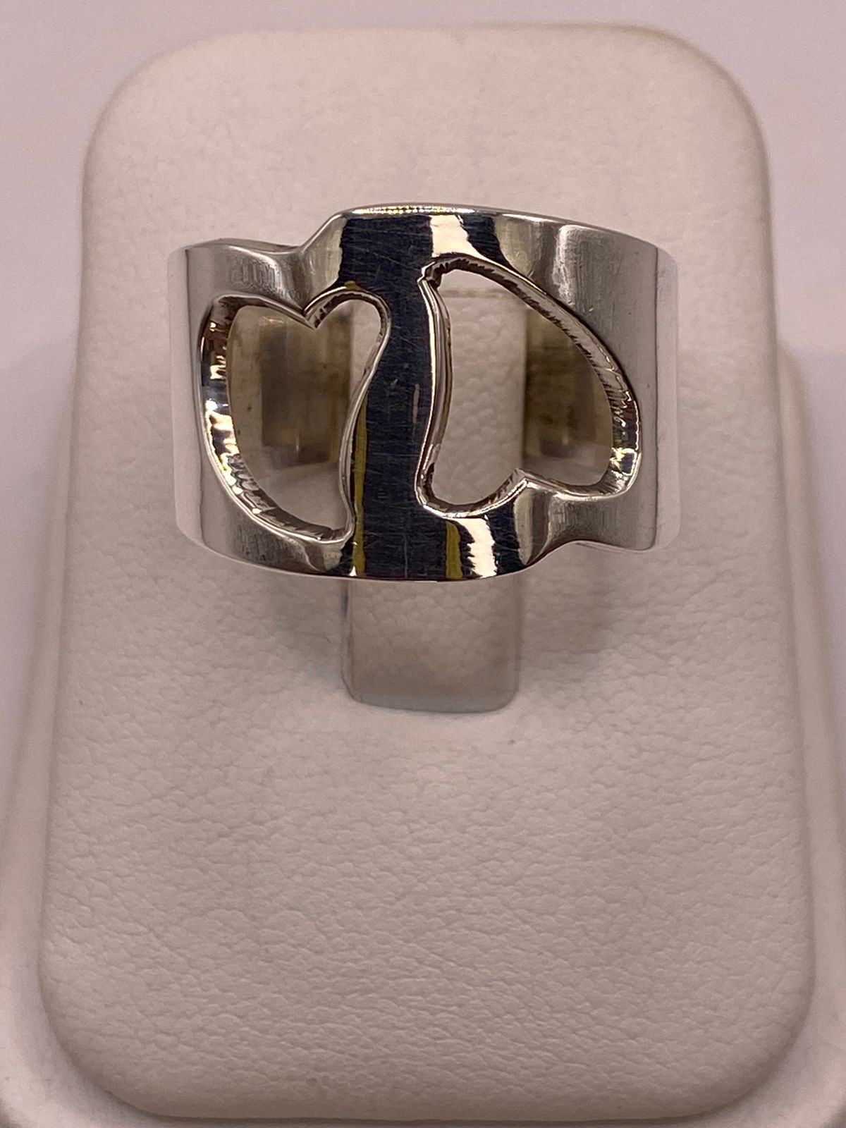 Anillo de Corazones Recortados en Plata .925