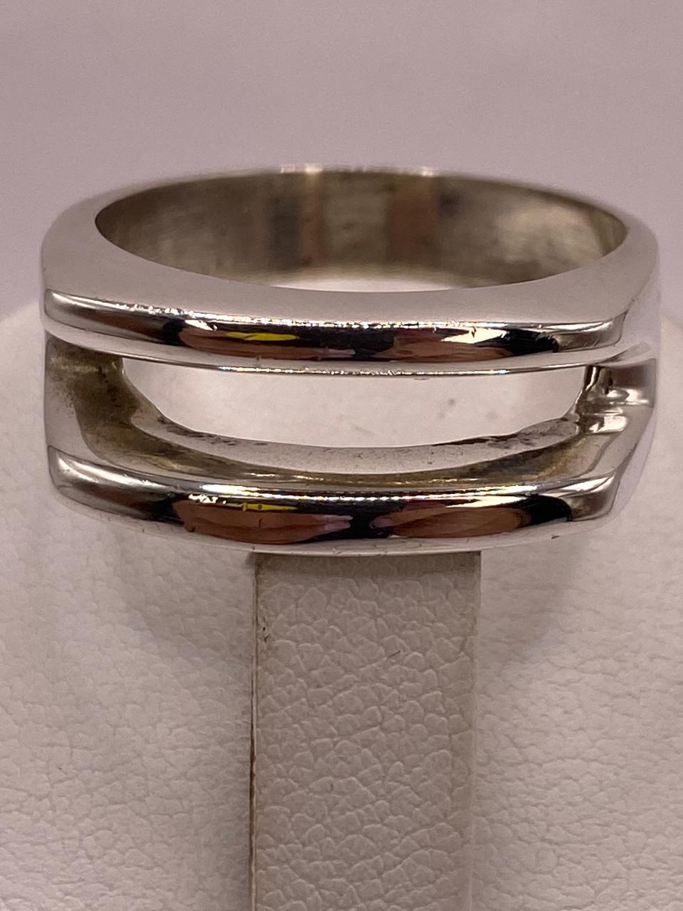 Anillo Doble Banda Abierta en Plata .925
