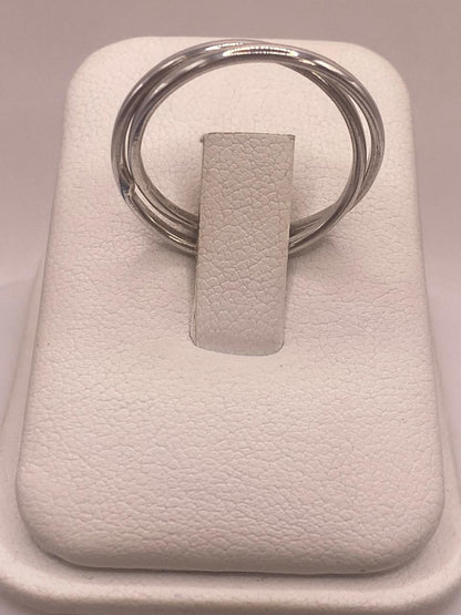 Anillo Doble Entrelazado en Plata .925, vista lateral
