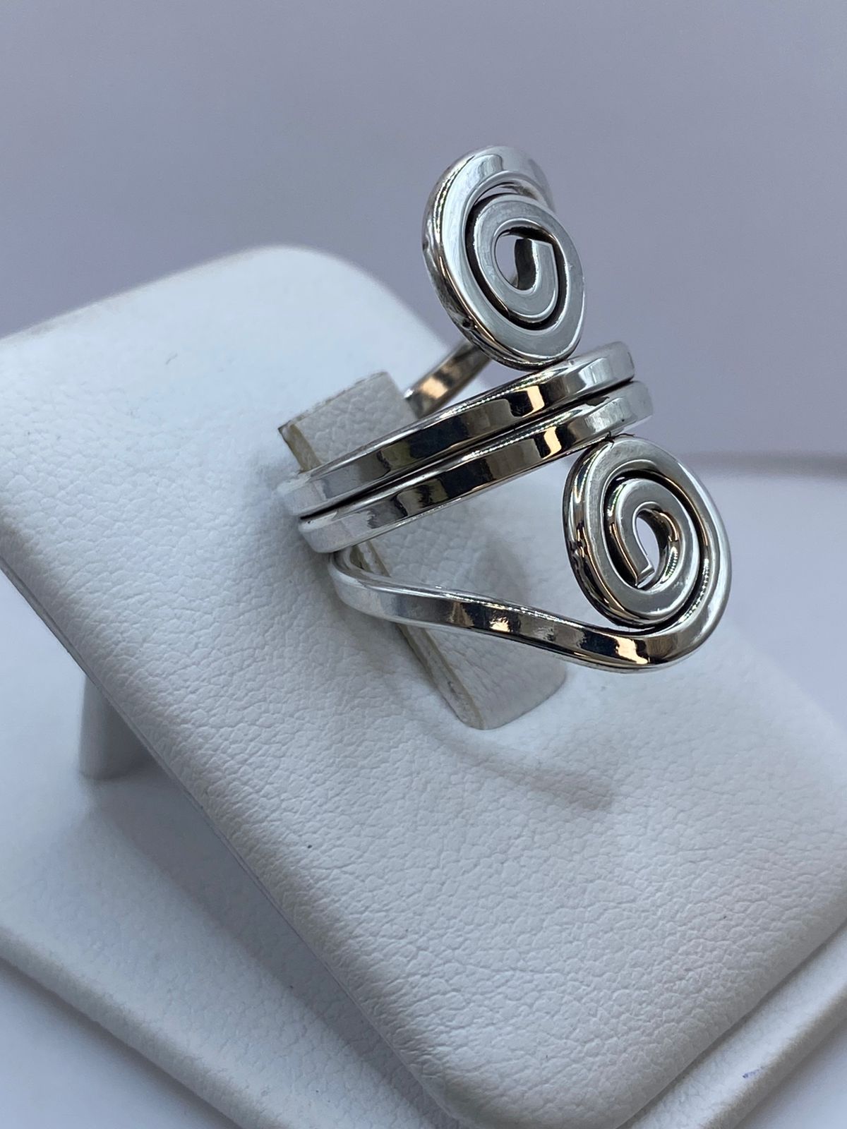 Anillo Espiral Doble en Plata .925