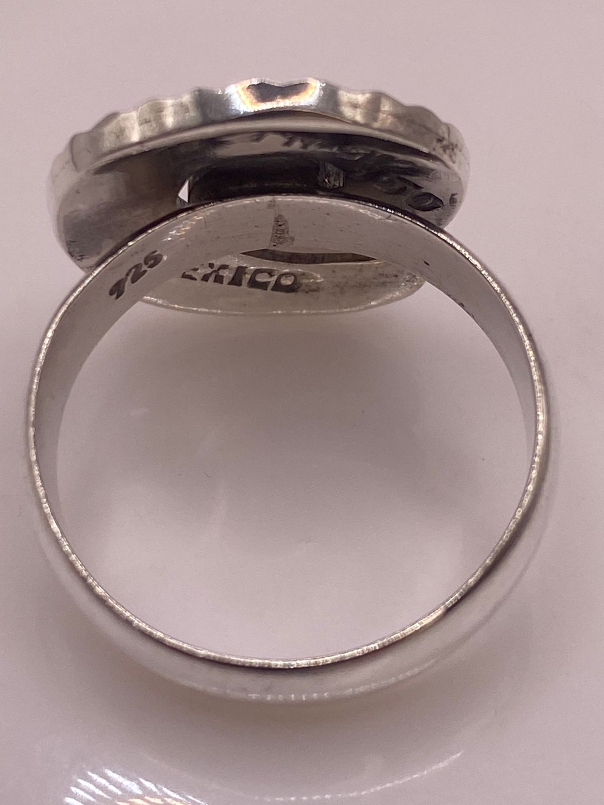 Anillo Espiral de Plata 925 con Ópalo de Fuego